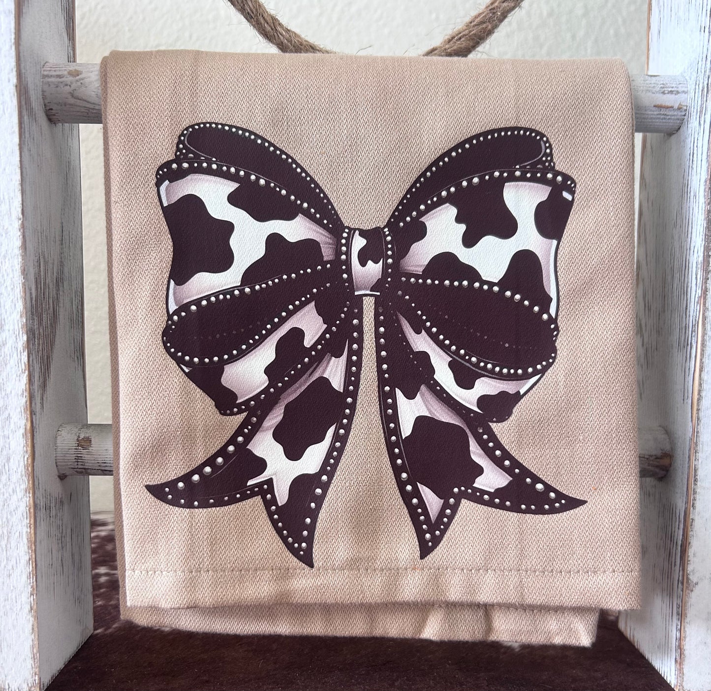 Cow Print Bow