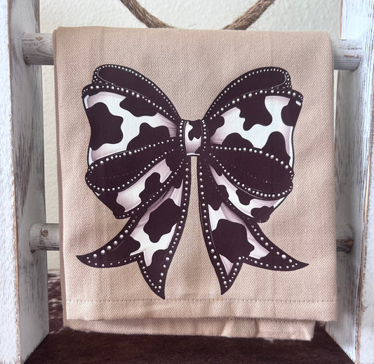 Cow Print Bow