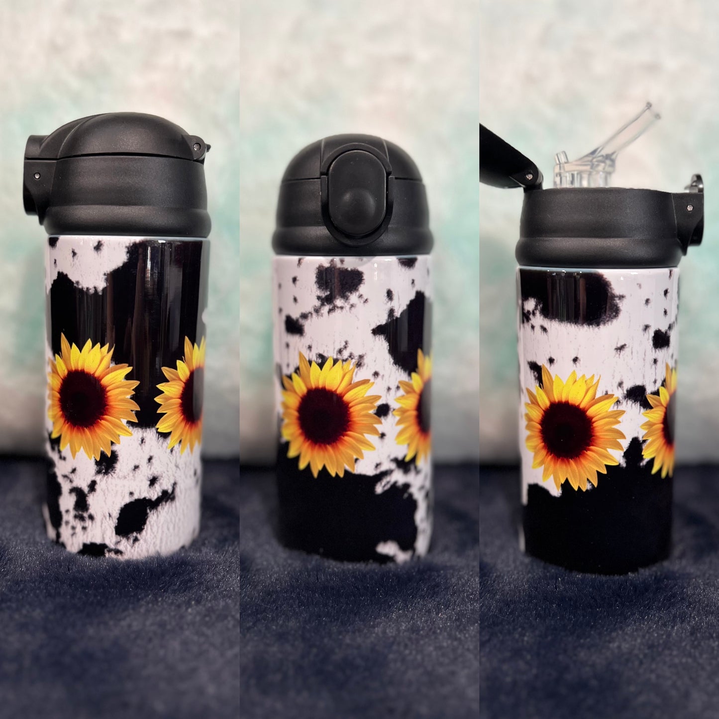 Cowhide & Sunflowers 12oz Flippy Cup