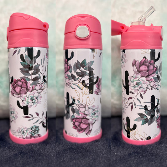 Flowers & Cactus 12oz Flippy Cup