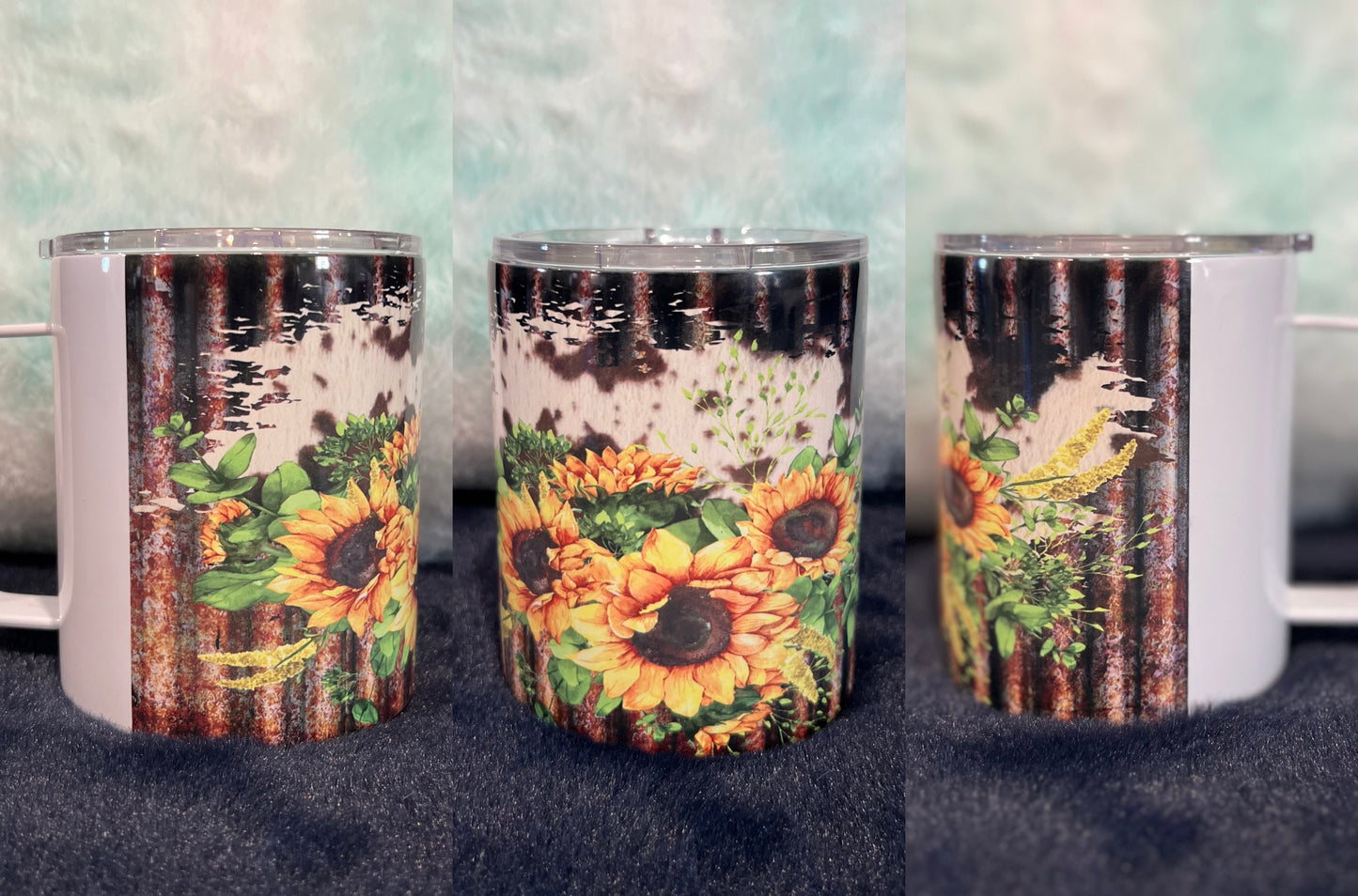 Cowhide Sunflowers 10oz Coffee Mug