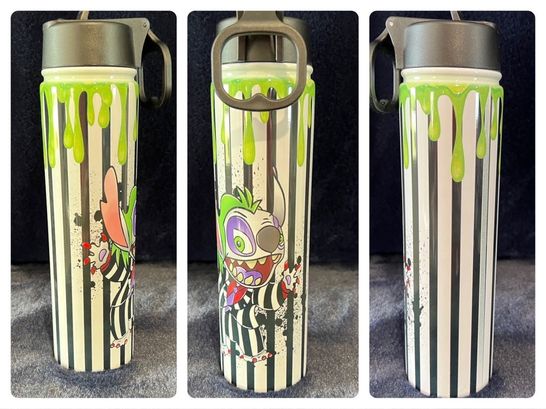 Beetlejuice Stitch Tumbler