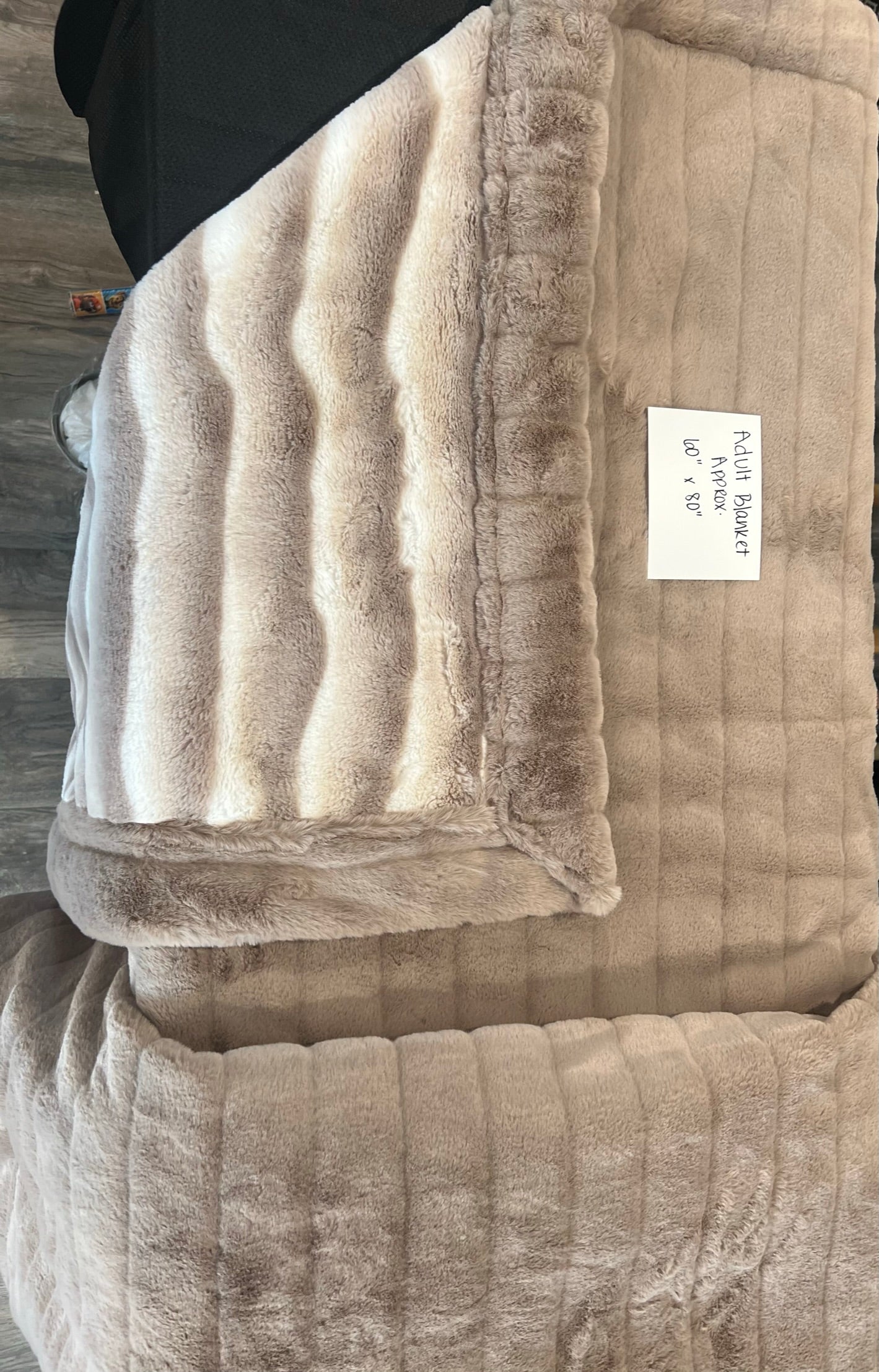 MEGA Minky Blanket - Taupe