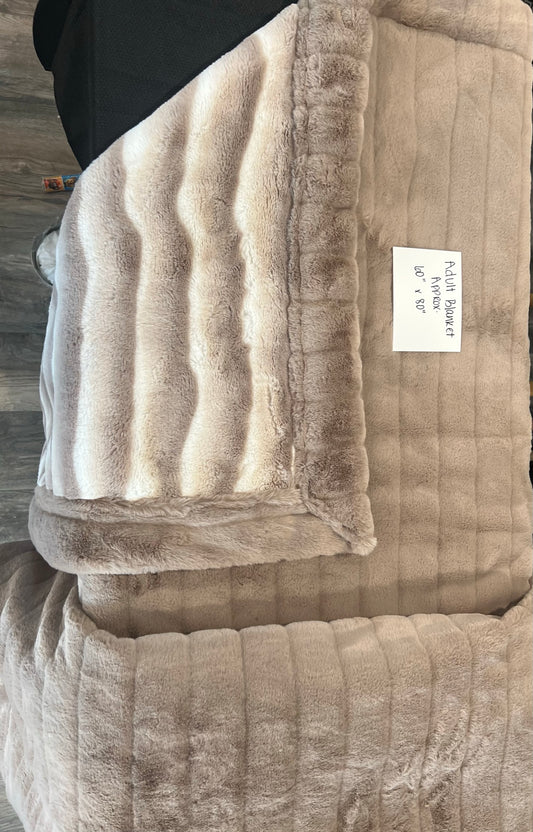 MEGA Minky Blanket - Taupe