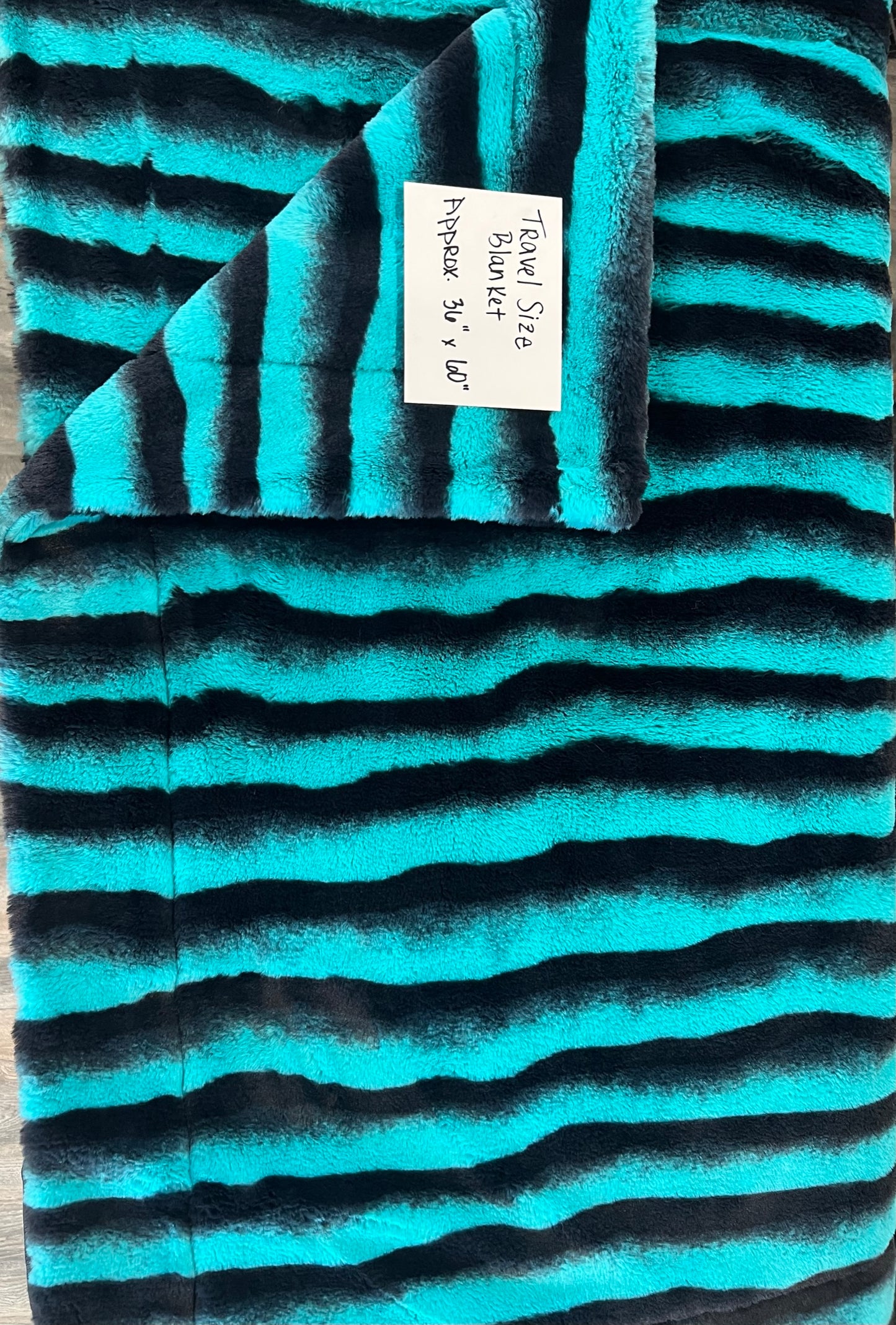 Black & Blue Travel Minky Blanket